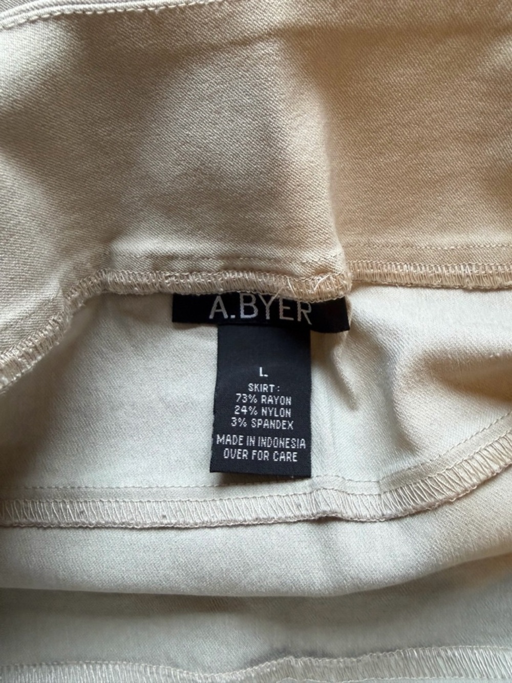 A. Byer Beige High-Waist Pencil Skirt - Picture 4 of 4